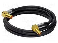 Cable; 2m; PVC; black; 75Ω; Support: 4K,Full HD 1080p,UHD 2160p Goobay