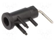 Connector: 2mm banana; socket; 10A; 600V; 19.5mm; black; insulated SCHÜTZINGER