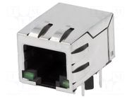 Connector: RJ45; socket; PIN: 8; shielded,with LED; 8p8c; THT BEL FUSE