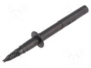 Measuring tip; 32A; 1kVDC; black; Socket size: 4mm; 20mΩ; L: 124mm SCHÜTZINGER
