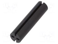 Spacer sleeve; LED; Øout: 5.1mm; ØLED: 5mm; L: 21mm; black; UL94V-0 DREMEC
