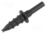 Measuring tip; 5A; 1kVDC; black; Socket size: 4mm; 20mΩ; L: 59mm SCHÜTZINGER