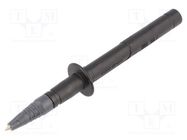 Probe tip; 32A; black; Socket size: 4mm; Plating: nickel plated SCHÜTZINGER