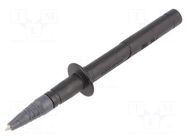 Measuring tip; 32A; 1kVDC; black; Socket size: 4mm; 20mΩ; L: 133mm SCHÜTZINGER