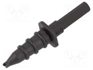 Probe tip; 5A; black; Socket size: 4mm; Plating: nickel plated SCHÜTZINGER