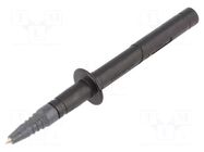 Measuring tip; 32A; black; Socket size: 4mm; Insulation: polyamide SCHÜTZINGER