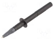 Measuring tip; 32A; 1kVDC; black; Socket size: 4mm; 20mΩ; L: 133mm SCHÜTZINGER