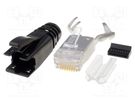 Plug; RJ45; PIN: 8; shielded; Layout: 8p8c; for cable; IDC,crimped BEL FUSE