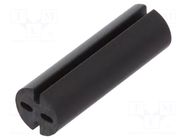 Spacer sleeve; LED; Øout: 5.1mm; ØLED: 5mm; L: 16mm; black; UL94V-0 DREMEC