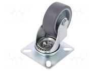 Transport wheel; Ø: 50mm; W: 20mm; H: 69.5mm; torsional; 40kg; steel RADER