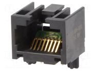 Connector: RJ45; socket; PIN: 8; Cat: 6a; Layout: 8p8c; on PCBs; THT BEL FUSE