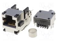 Socket; RJ45; PIN: 8; Cat: 5e; shielded,with terminal; Layout: 8p8c BEL FUSE