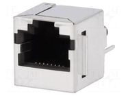 Connector: RJ45; socket; PIN: 8; shielded; 8p8c; on PCBs; THT BEL FUSE