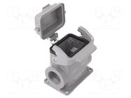 Enclosure for connectors: HDC; size 6B; Han® B; IP65; with latch HARTING