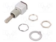 Switch: toggle; Pos: 3; SPDT; ON-OFF-ON; 5A/125VAC; 5A/30VDC; TW HONEYWELL