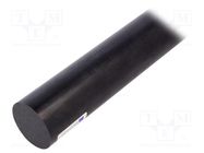 Rod; Ø: 60mm; L: 500mm; black; cast; Length tolerance: 0; +1mm; sleeve MITSUBISHI CHEMICAL ADV. MATERIALS