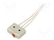 Microswitch SNAP ACTION; 1A/30VDC; without lever; SPDT; OFF-(ON) HONEYWELL