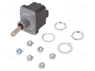Switch: toggle; Pos: 2; DPDT; (ON)-ON; 6A/230VAC; 18A/28VDC; NT; IP67 HONEYWELL