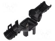 Cable holder; female; PIN: 3; straight; DT DEUTSCH