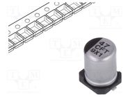 Capacitor: electrolytic; low ESR; SMD; 47uF; 16VDC; Ø4x5.8mm; ±20% PANASONIC