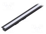 Profiles for LED modules; white; black; L: 1m; SMART-IN10 TOPMET