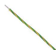 HOOKUP WIRE, PVC/600V/100FT/GREEN/YELLOW