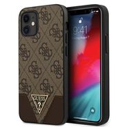 Guess GUHCP12SPU4GHBR iPhone 12 mini 5,4" brązowy/brown hardcase 4G Triangle Collection, Guess