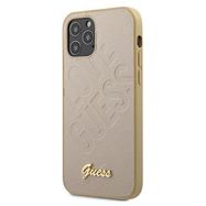 Guess GUHCP12SPUILGLG iPhone 12 mini 5.4&quot; gold/gold hardcase Iridescent Love Script Gold Logo, Guess