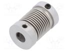 Coupling; Ø1: 6mm; Ø2: 6mm; aluminium,stainless steel; -30÷120°C KÜBLER