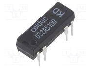 Relay: reed switch; DPST-NO; Ucoil: 12VDC; 1A; max.100VDC; 10W; PCB 