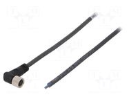 Cable: for sensors/automation; M8; PIN: 3; angled; 5m; plug; 60VAC WEIDMÜLLER