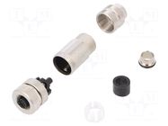 Connector: M12; plug; 715; female; PIN: 5; 60V; shielded; gold-plated BINDER