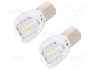 Filament lamp: automotive; BAY15S; white; 12V; 1W; VISIONPRO LED ELTA
