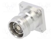 Connector: 4.3-10; female; flange (2 holes),for panel mounting 