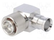 Connector: 4.3-10; male; for cable; angled 90°; plug; 50Ω; IP68 