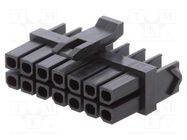 Connector: wire-board; plug; female; Micro-Fit TPA; 3mm; PIN: 14 