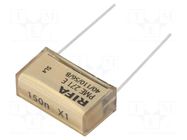 Capacitor: paper; X1; 150nF; 300VAC; 25.4mm; ±10%; THT; PME271E KEMET