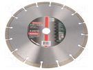 Cutting diamond wheel; Ø: 230mm; Øhole: 22.23mm METABO