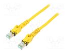 Patch cord; S/FTP; 6a; stranded; Cu; PUR; yellow; 2m; 27AWG; Cores: 8 HARTING