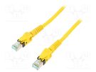 Patch cord; S/FTP; 6a; stranded; Cu; PUR; yellow; 20m; 27AWG; Cores: 8 HARTING