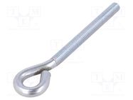 Hook; ring; steel; zinc; Thread len: 92mm; Overall len: 140mm DROMET