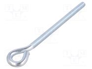 Hook; ring; steel; zinc; Thread len: 132mm; Overall len: 180mm DROMET