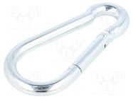 Carabiner; steel; for rope; L: 120mm; zinc; 11mm DROMET