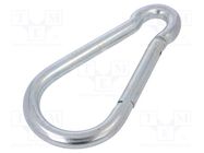 Carabiner; steel; for rope; L: 180mm; zinc; 14mm DROMET