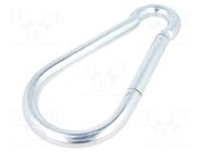 Carabiner; steel; for rope; L: 200mm; zinc; 15mm DROMET