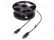 Cable; DisplayPort plug,both sides; 10m; black; metal GOOBAY