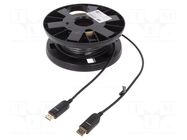 Cable; DisplayPort plug,both sides; 10m; black; metal GOOBAY