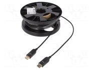 Cable; DisplayPort plug,both sides; 20m; black; metal GOOBAY
