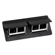 Recessed modular box 2x4 mod. Legrand 654005 (metal, black)