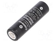 Re-battery: Li-Ion; 18650,MR18650; 3.7V; 2800mAh; Ø18.5x66mm; 10A KEEPPOWER